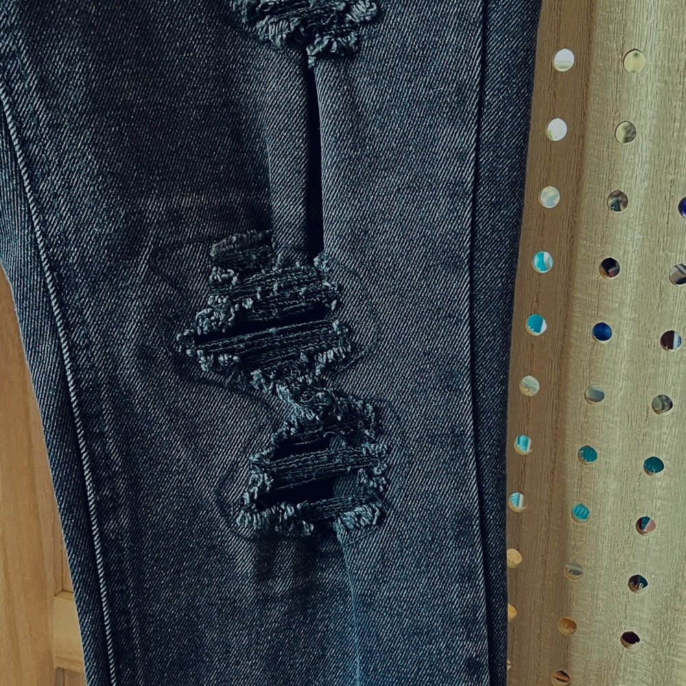 Vanilla Star ~ Black Rip & Repair Skinny Jeans - Picture 5 of 11